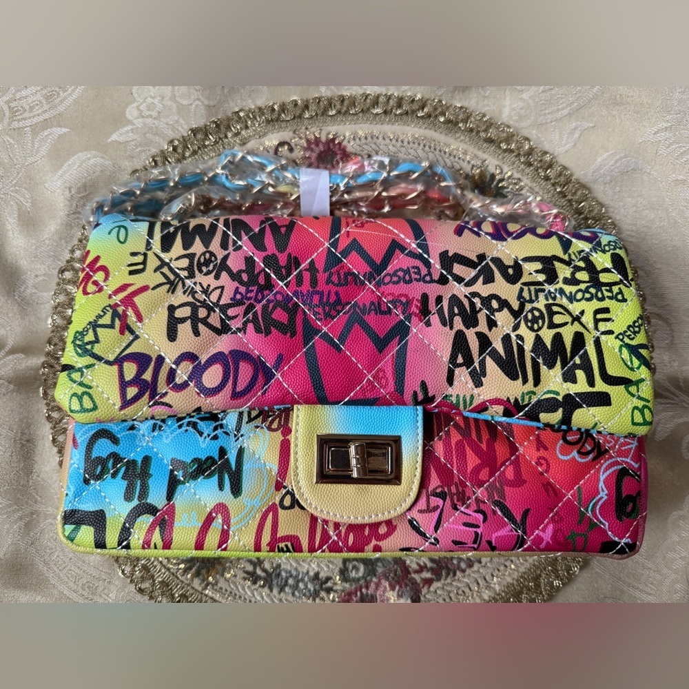 Calessa Colorful Graffiti Handbag
